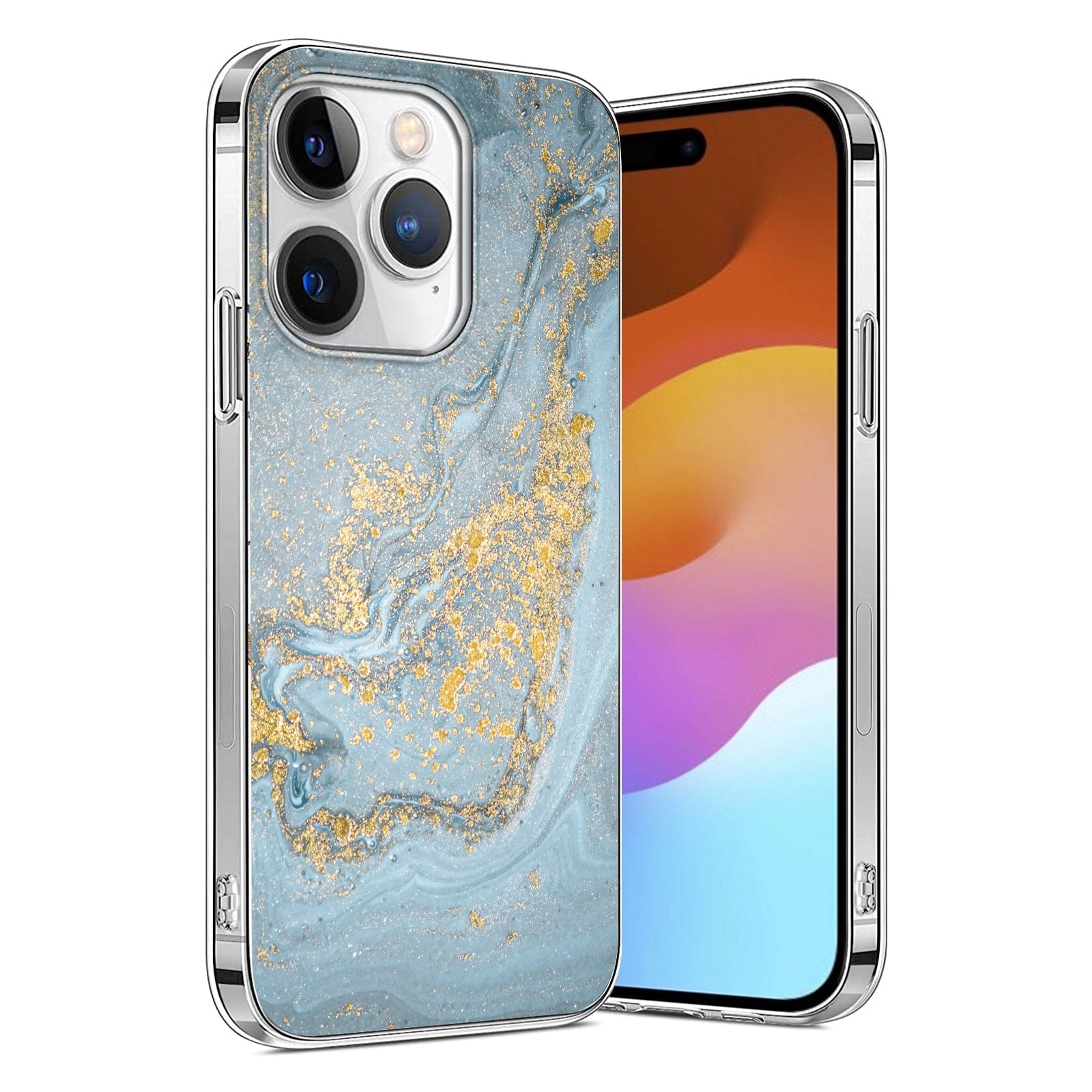 iPhone 15 Pro Blue Marble Case - Elegant Protection | Inspire Series