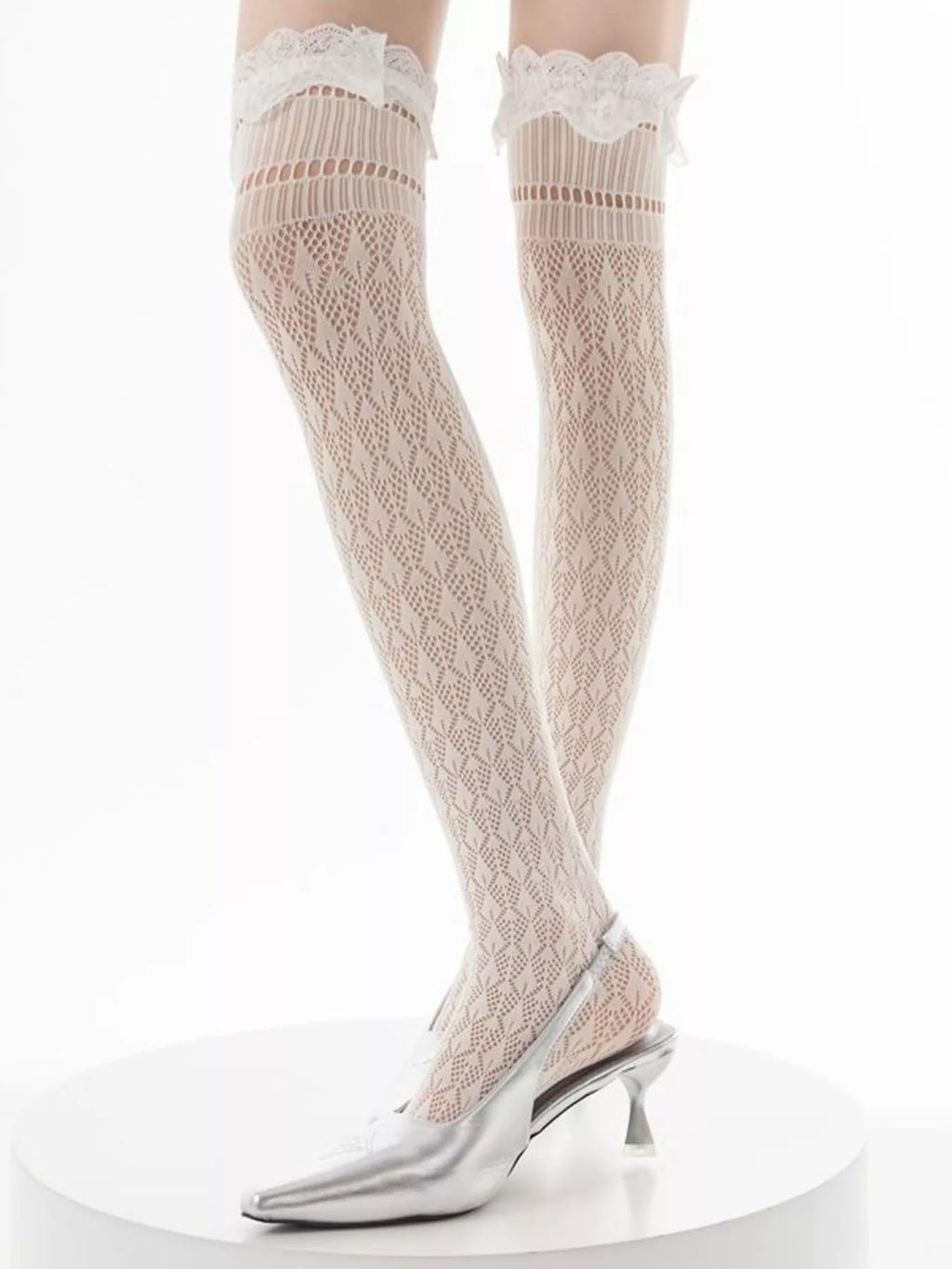 Lace Over-the-Knee Hollow-Out Stockings