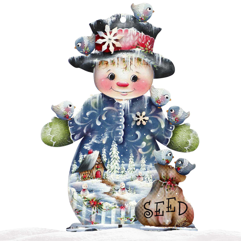 Blue Seed Freezing Christmas Outdoor Yard Sign by Jamie Mills-Price Christmas Santa Snowman Decor - 8457511F