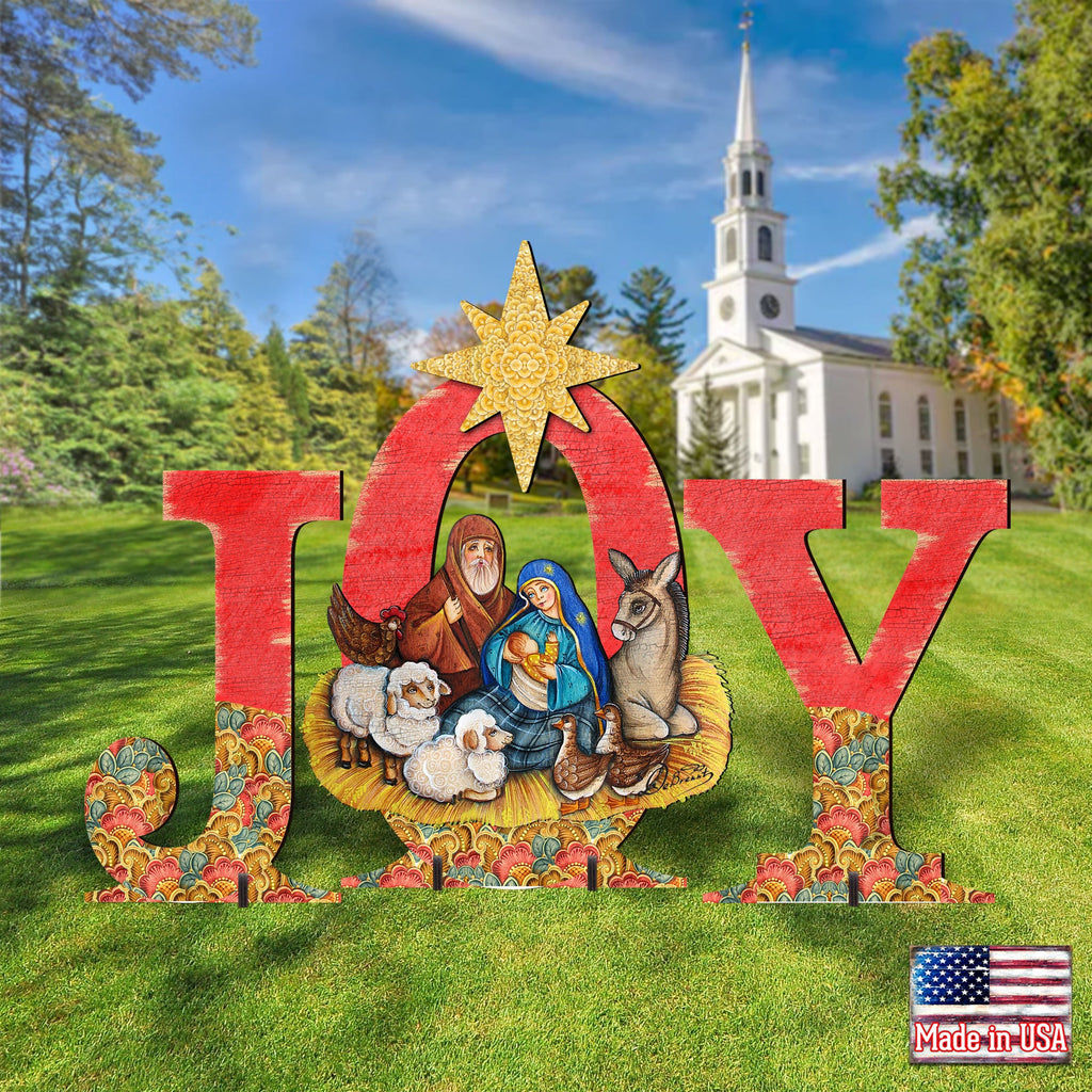 Joy Outdoor Nativity Set  by G. DeBrekht - Nativity Holiday Décor - 8121454F-S3L