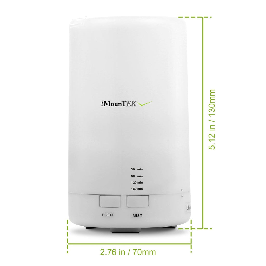 Mini Cool Mist Humidifier Ultrasonic Aroma Essential Oil Diffuser w/7 Color LED Lights 4 Timer Settings for Office Home Room Vehicle Study Yoga Spa