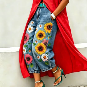 Polyester Wide-leg Pants