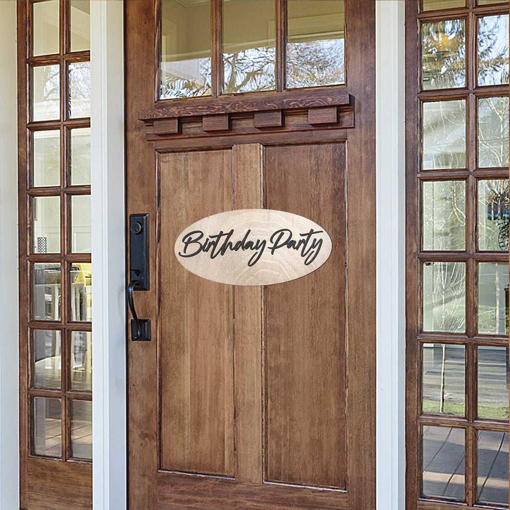Birthday Party Sign, Birch Wood Sign, Happy Birthday Sign, Welcome Sign, Birthday Party Decorations - 320312