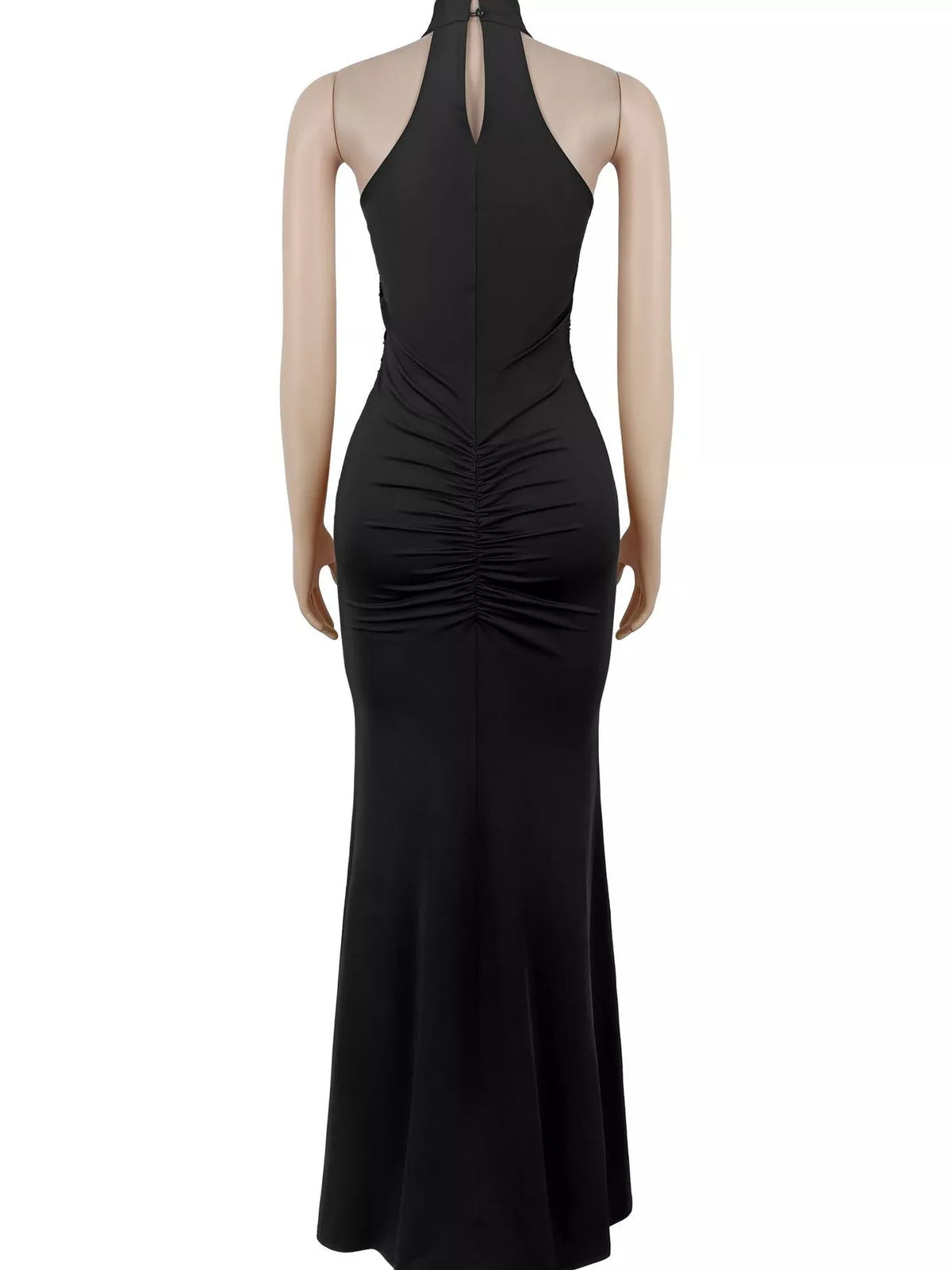 Sequin High Slit Sleeveless Maxi Dress
