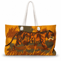 PimsArt Tiger on the Move Weekender Bag From Original Painting