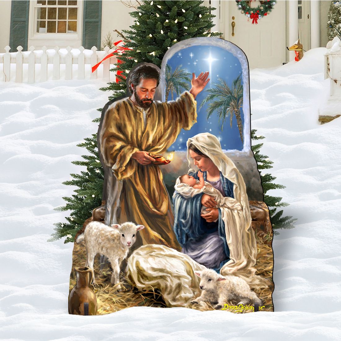 Glory to God Nativity Outdoor Decor by D. Gelsinger - Nativity Holiday Decor - 8461045F-DG