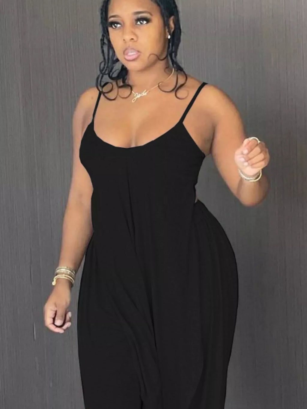 Asymmetrical Hem Cami and Pants Set