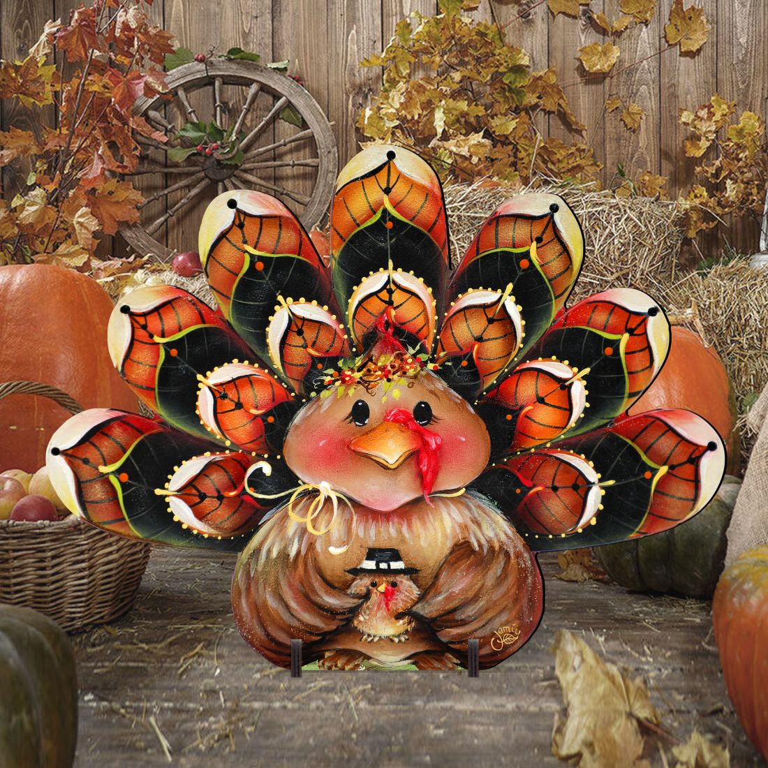 Be Thankful Turkey Sitter Halloween Outdoor Decor by Jamie Mills-Price - Thanksgiving and Halloween Decoration - 8457702F