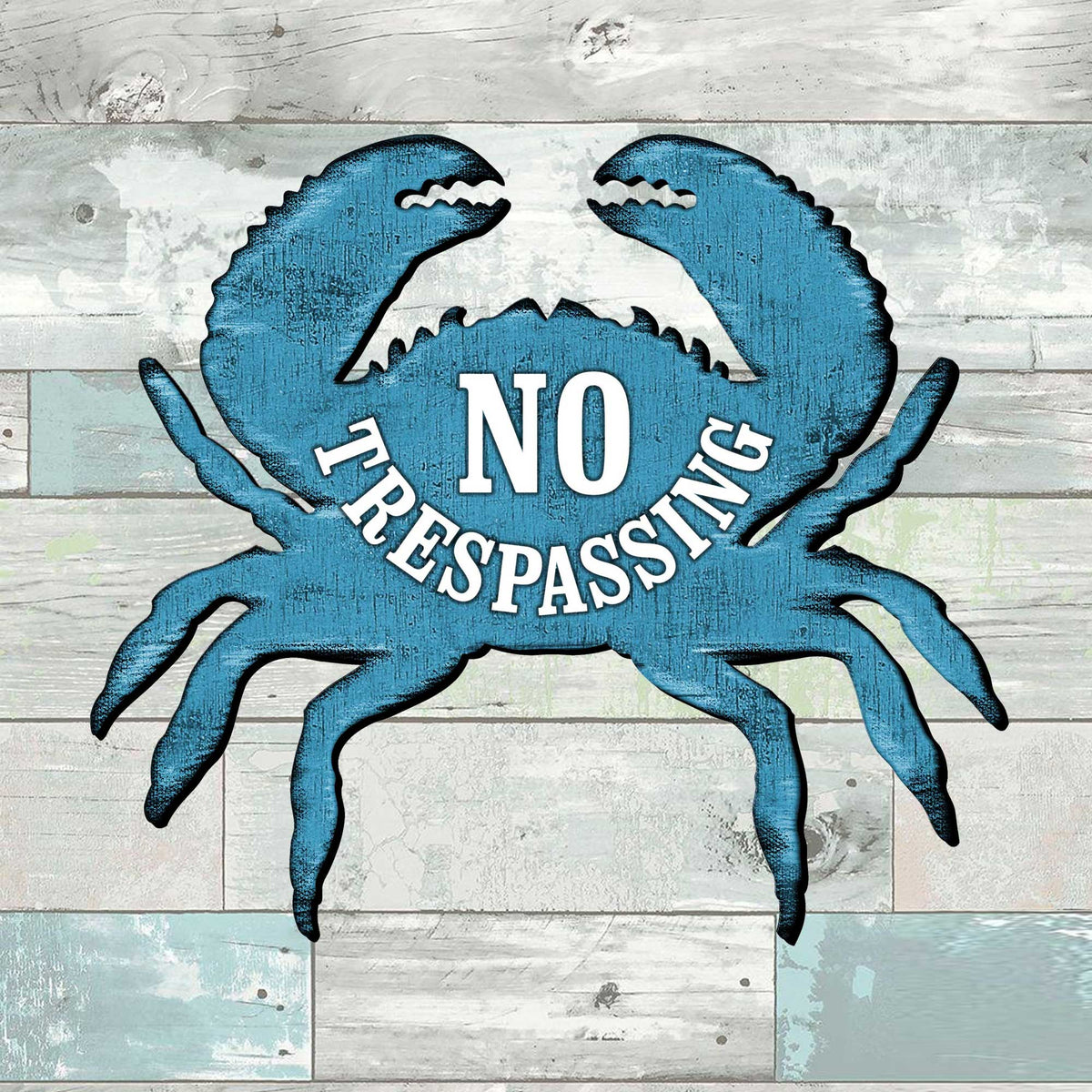 Crab Sign - No Trespassing Sign - Warning sign - Beach sign - Ready to hang - 320343