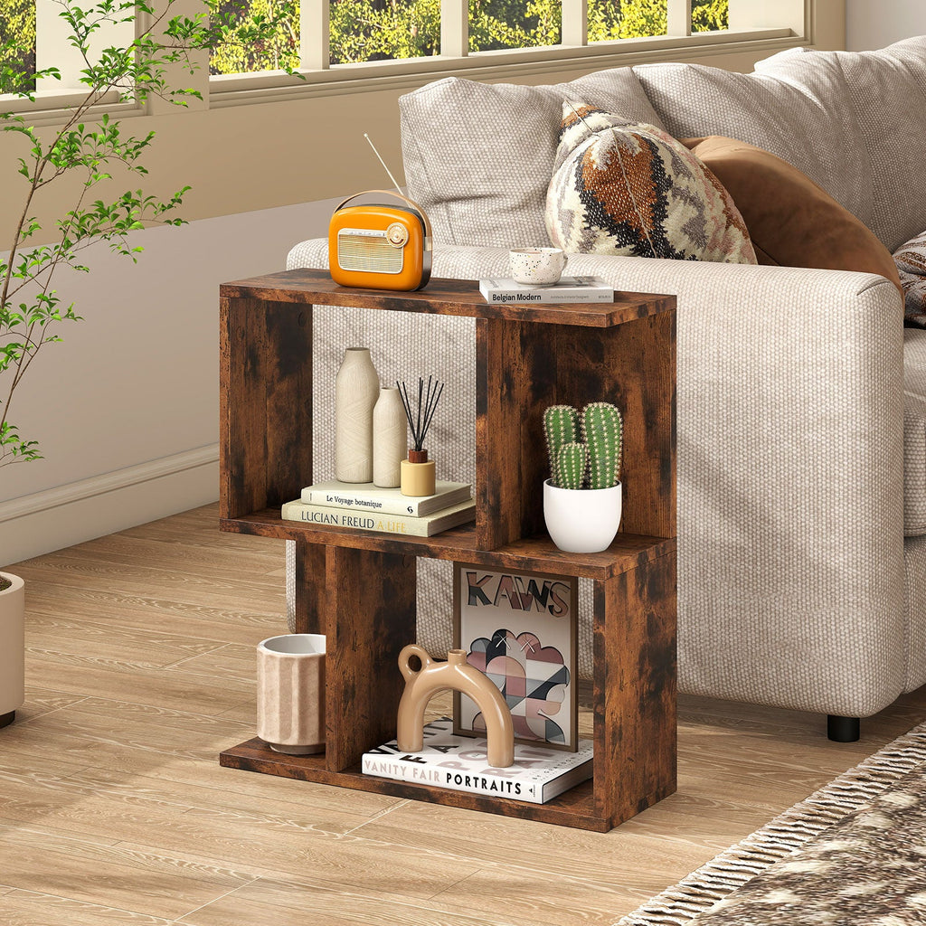 3-Tier Bookshelf with Display Shelf for Small Space