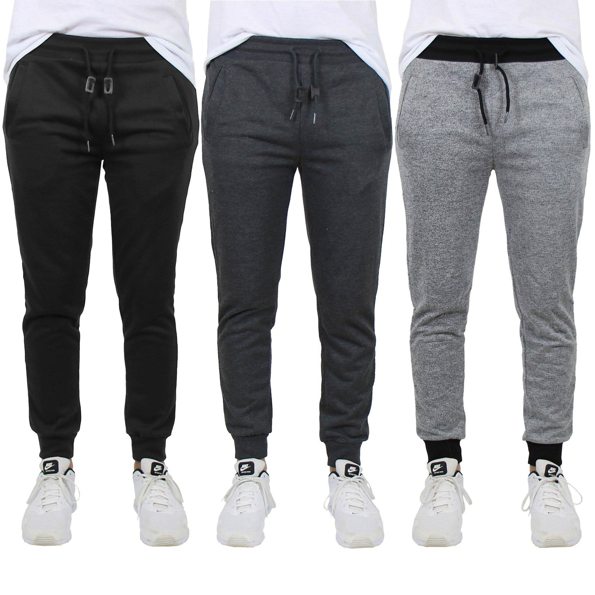 3-Pack: Men's French Terry Slim-Fit Jogger