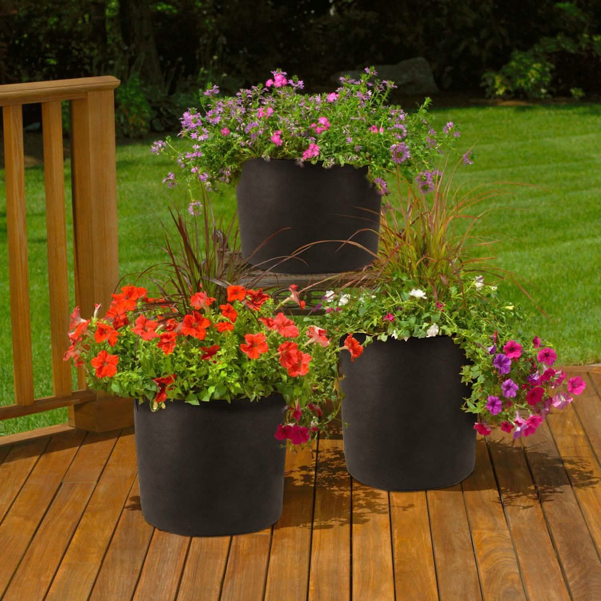 3-Pack: Planter Bags Breathable Planting Fabric Pots with Harvest Window