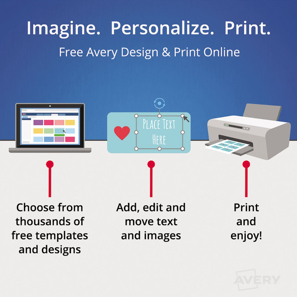 Avery Necklace-Style Badge Holder w/Laser/Inkjet Insert, Top Load, 4 x 3, WE, 50/Box