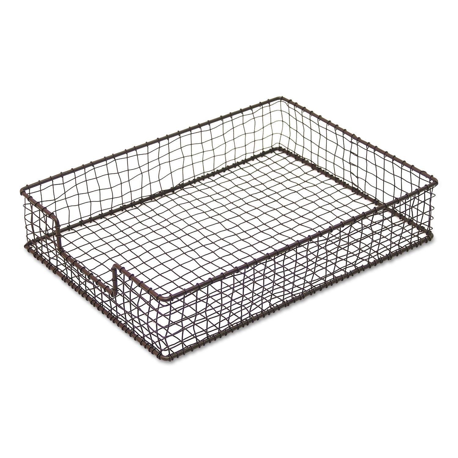 Universal Vintage Wire Mesh Letter Tray, 1 Section, Letter Size Files, 10.13" x 13.5" x 2.5", Vintage Bronze