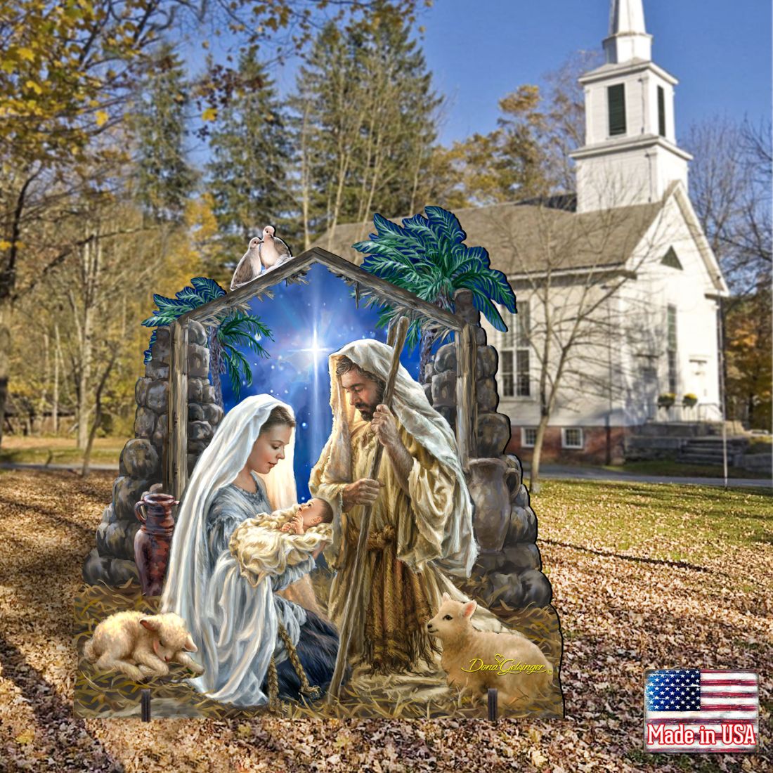 Glory to God Nativity Outdoor Decor by D. Gelsinger - Nativity Holiday Decor - 8461010F-1722 Outdoor Decor 32" Tall