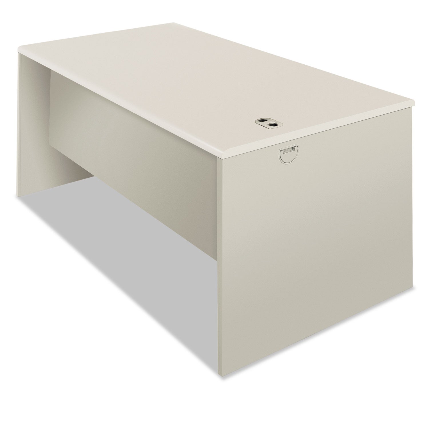 HON 38000 Series Desk Shell, 60" x 30" x 30", Light Gray/Silver