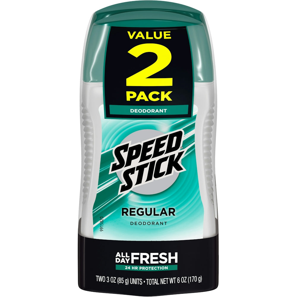Speed Stick Men's Deodorant, Regular Scent, 3 oz (Twin Pack)