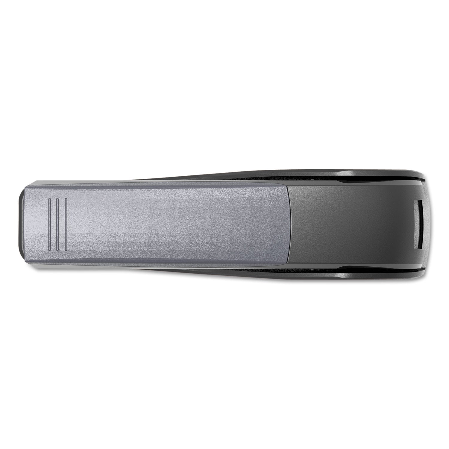 Universal Deluxe Power Assist Flat-Clinch Full Strip Stapler, 25-Sheet Capacity, Black/Gray