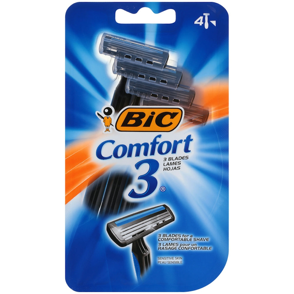 BiC® Comfort® 3 Sensitive Men's Shaver, 4 EA