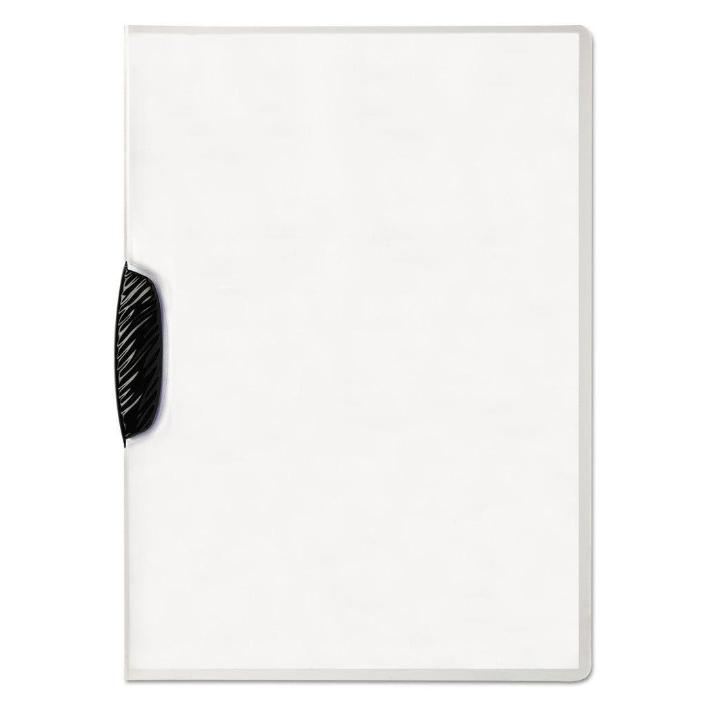 Durable Swingclip Clear Report Cover, Swing Clip, 8.5 x 11, Black Clip, 25/Box