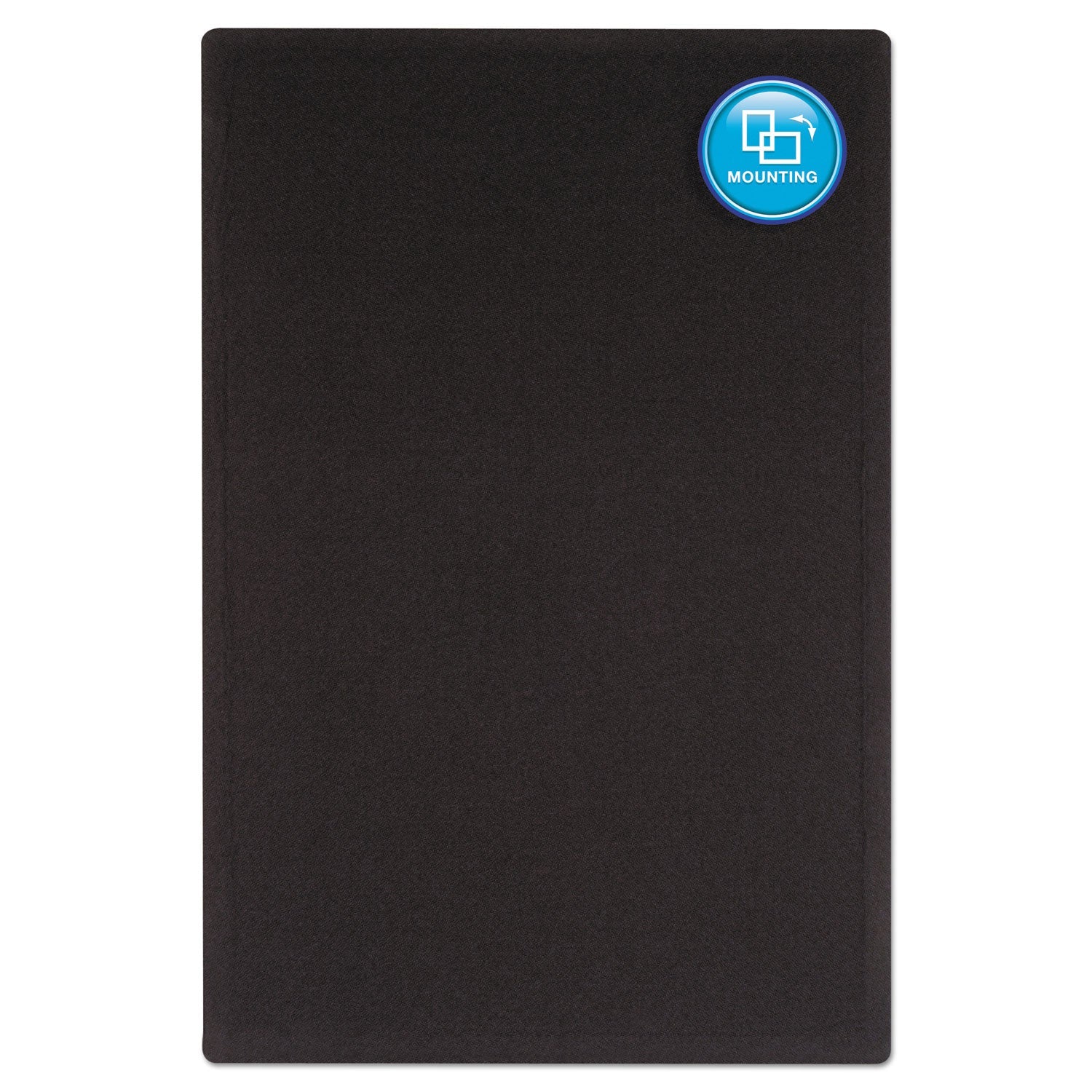 Quartet Oval Office Fabric Bulletin Board, 36 x 24, Black