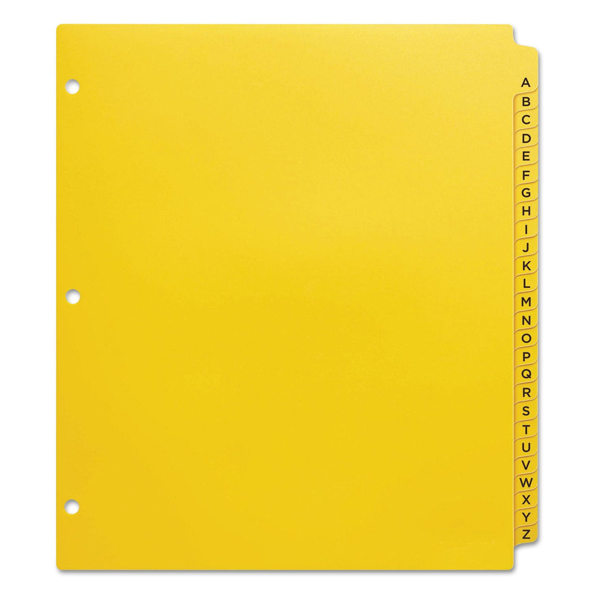 Avery Heavy-Duty Preprinted Plastic Tab Dividers, 26-Tab, A to Z, 11 x 9, Yellow, 1 Set