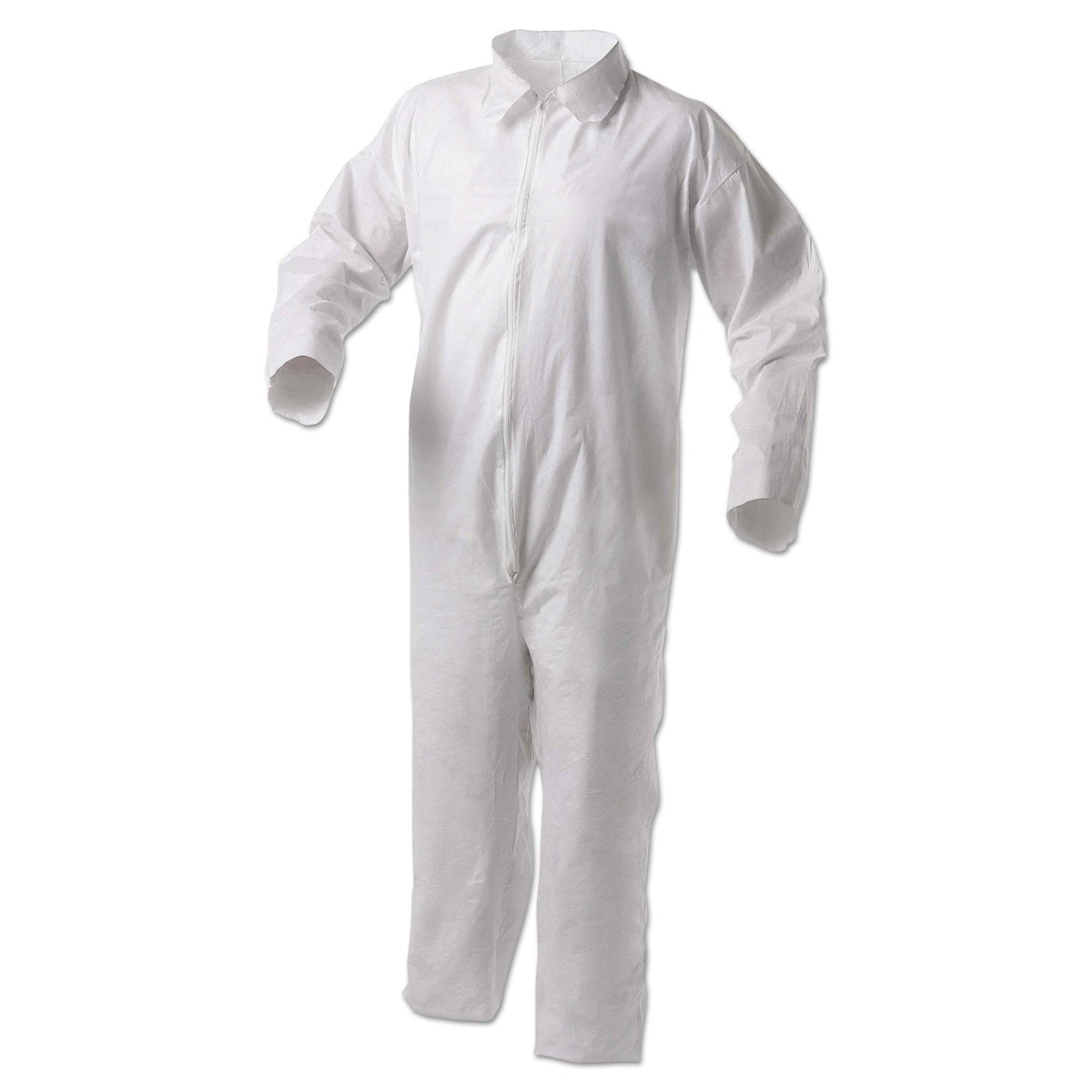KleenGuard A35 Liquid and Particle Protection Coveralls, Zipper Front, 3X-Large, White, 25/Carton