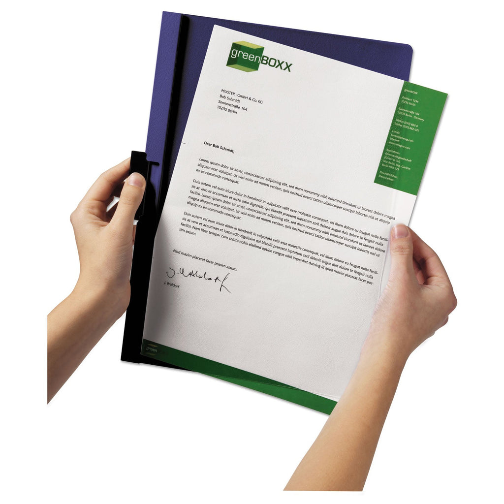 Durable DuraClip Report Cover, Clip Fastener, 8.5 x 11,  Clear/Graphite, 25/Box
