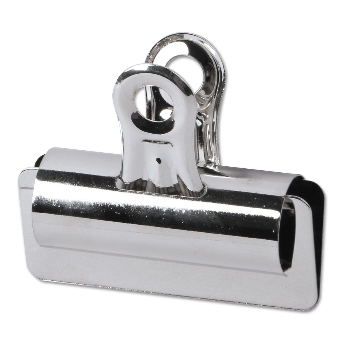 Universal Bulldog Clips, Large, Nickel, 12/Pack