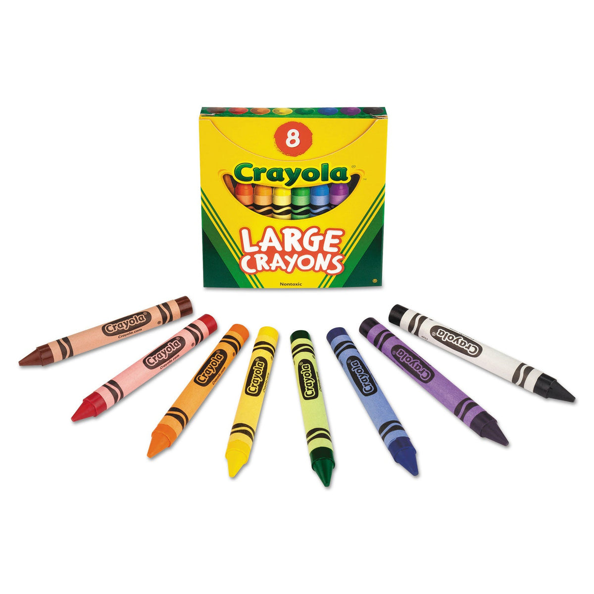 Crayola Large Crayons, Tuck Box, 8 Colors/Box