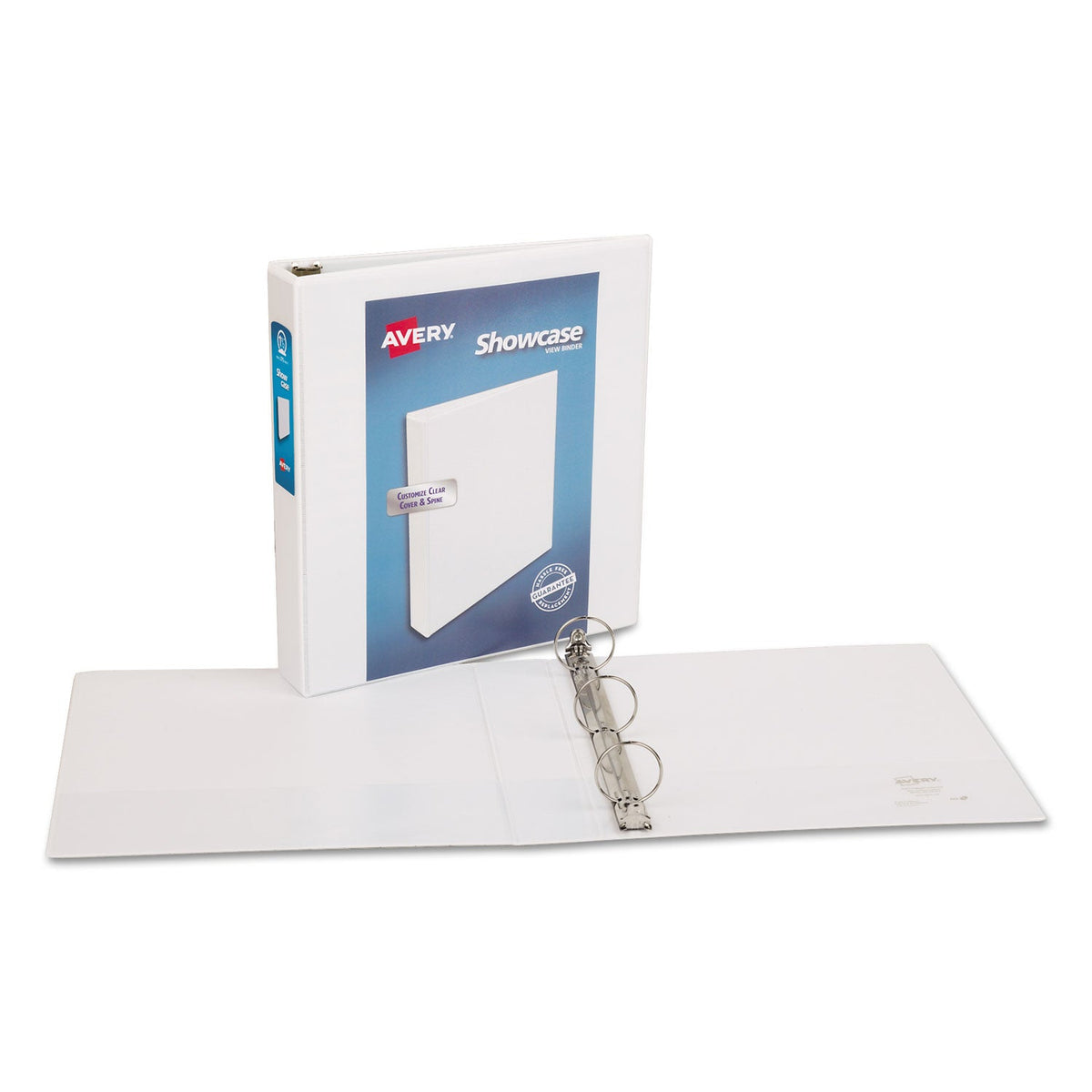 Avery Showcase Economy View Binder with Round Rings, 3 Rings, 1.5" Capacity, 11 x 8.5, White