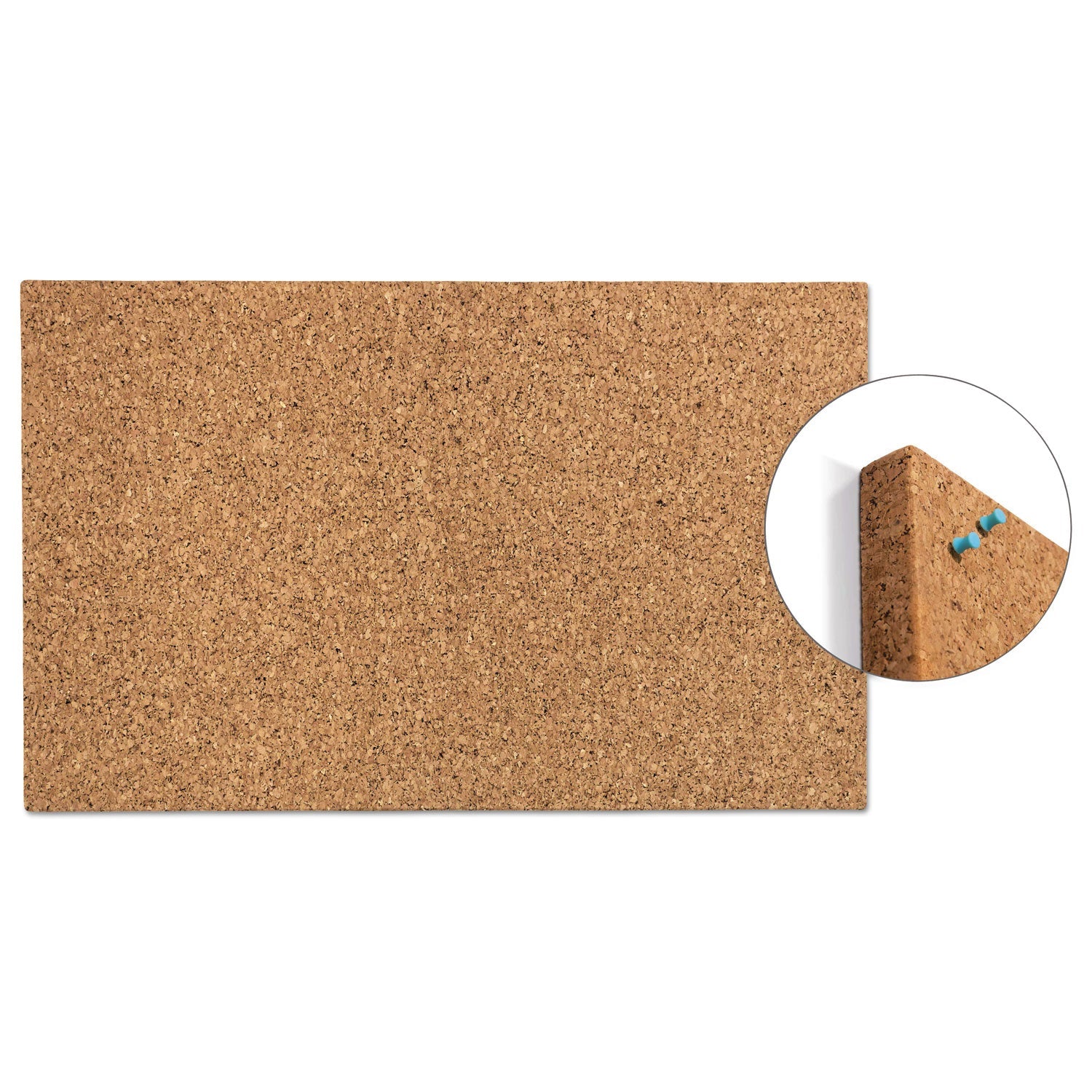 Iceberg iDesign Frameless Cork Bulletin Board, 24 x 38, Natural