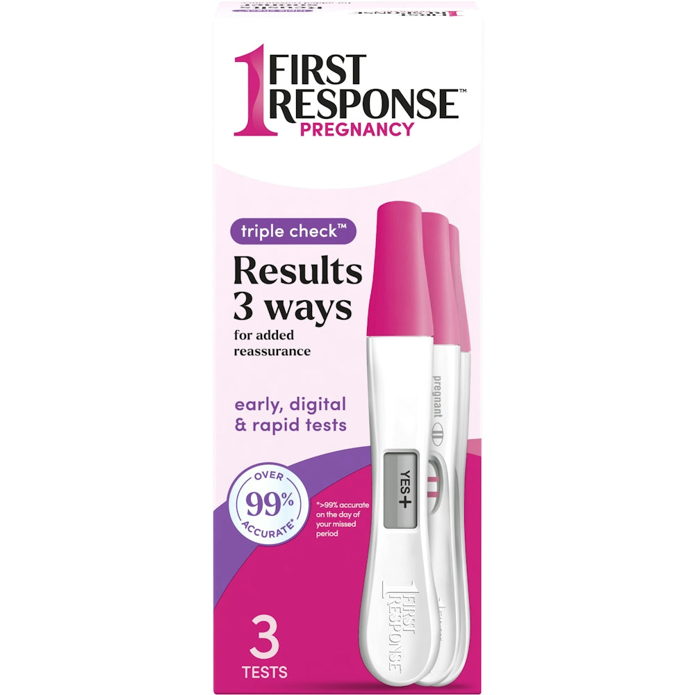 First Response™ Triple Check™ Pregnancy Test, 3-Pack