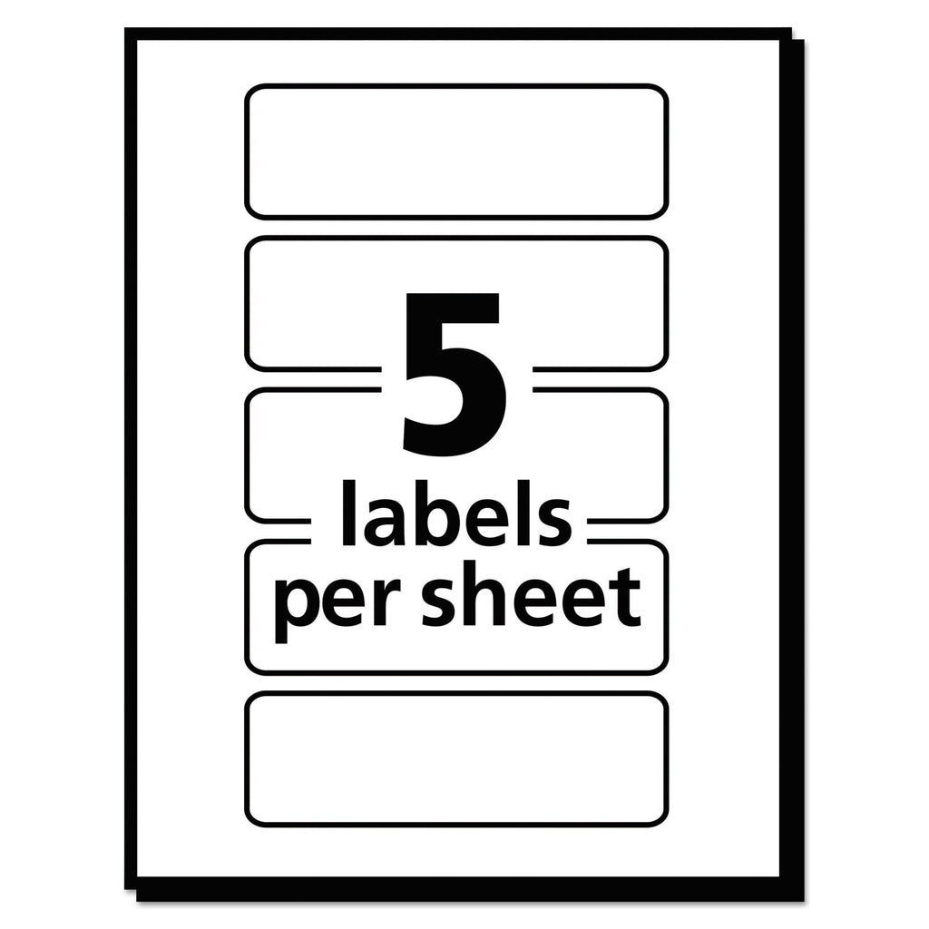Avery Removable Multi-Use Labels, Inkjet/Laser Printers, 1 x 3, White, 5/Sheet, 50 Sheets/Pack, (5436)