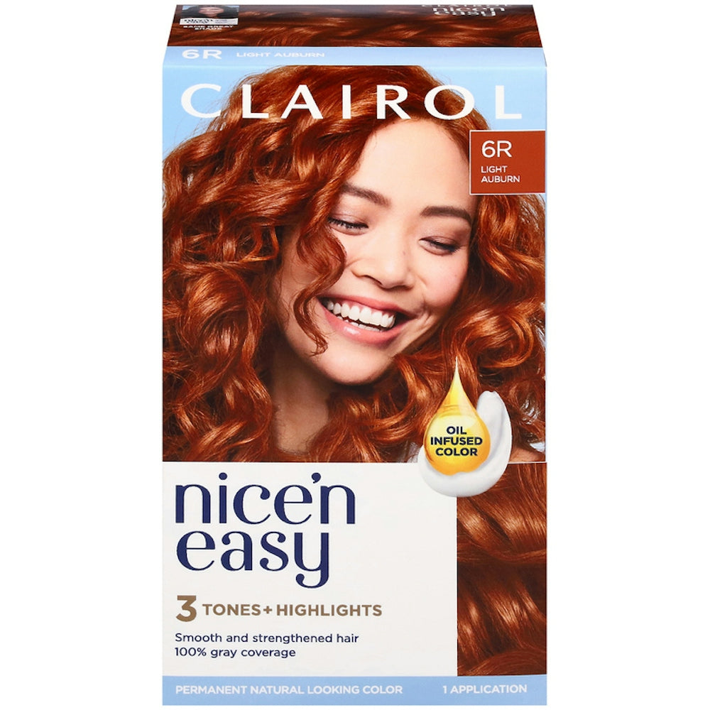 Nice’n Easy Clairol Permanent Hair Color, Light Auburn