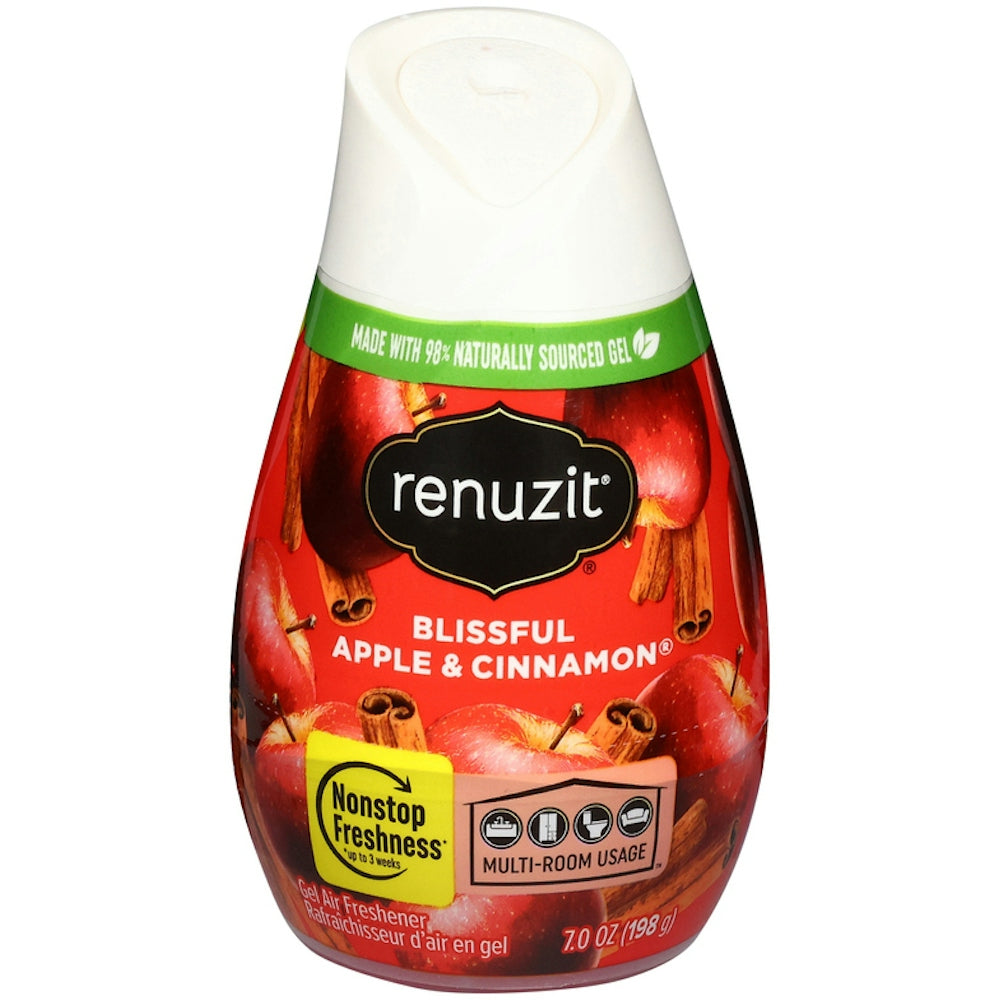 Renuzit Blissful Apple & Cinnamon Gel Air Freshener, 7.0 Oz
