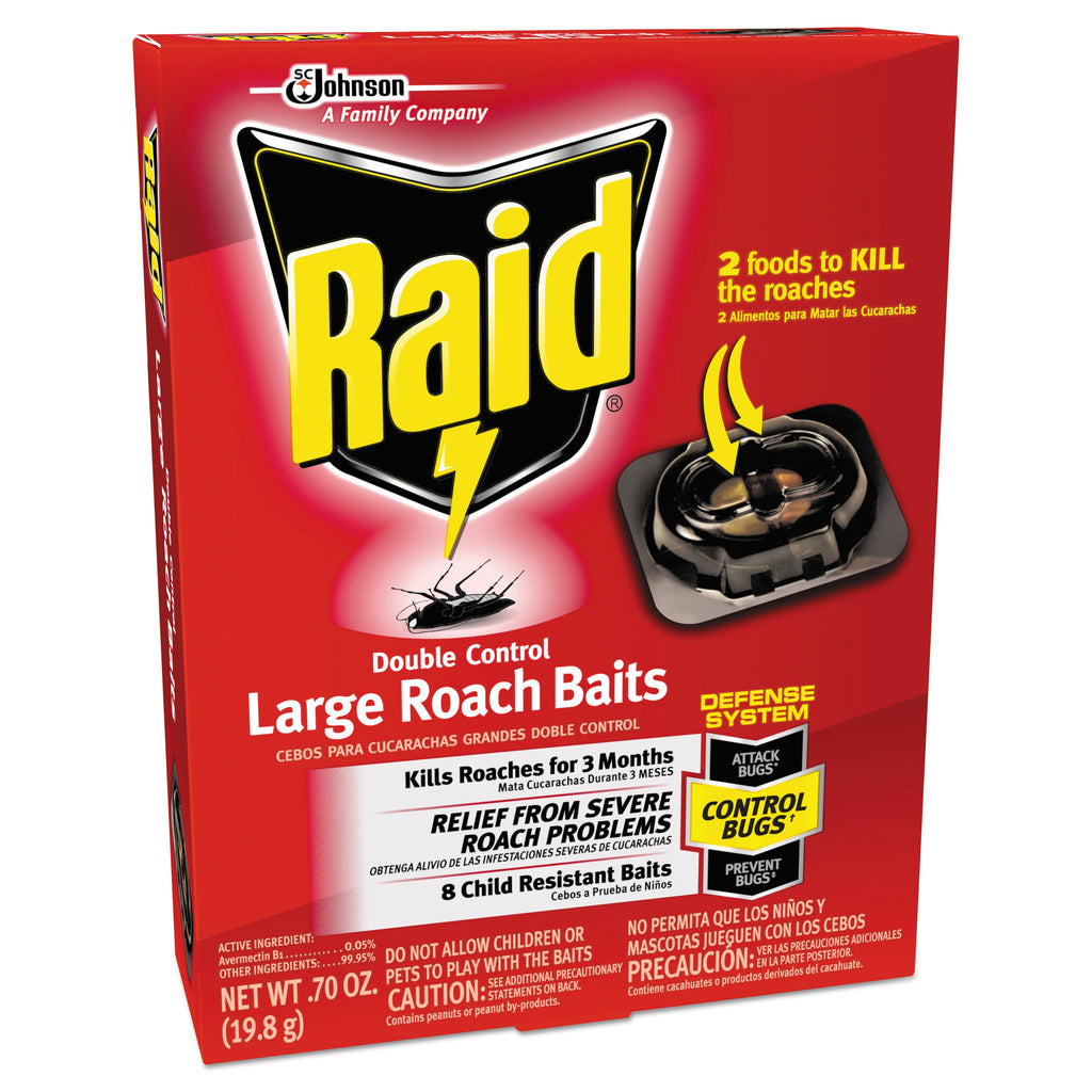 Raid Roach Baits, 0.7 oz Box, 6/Carton