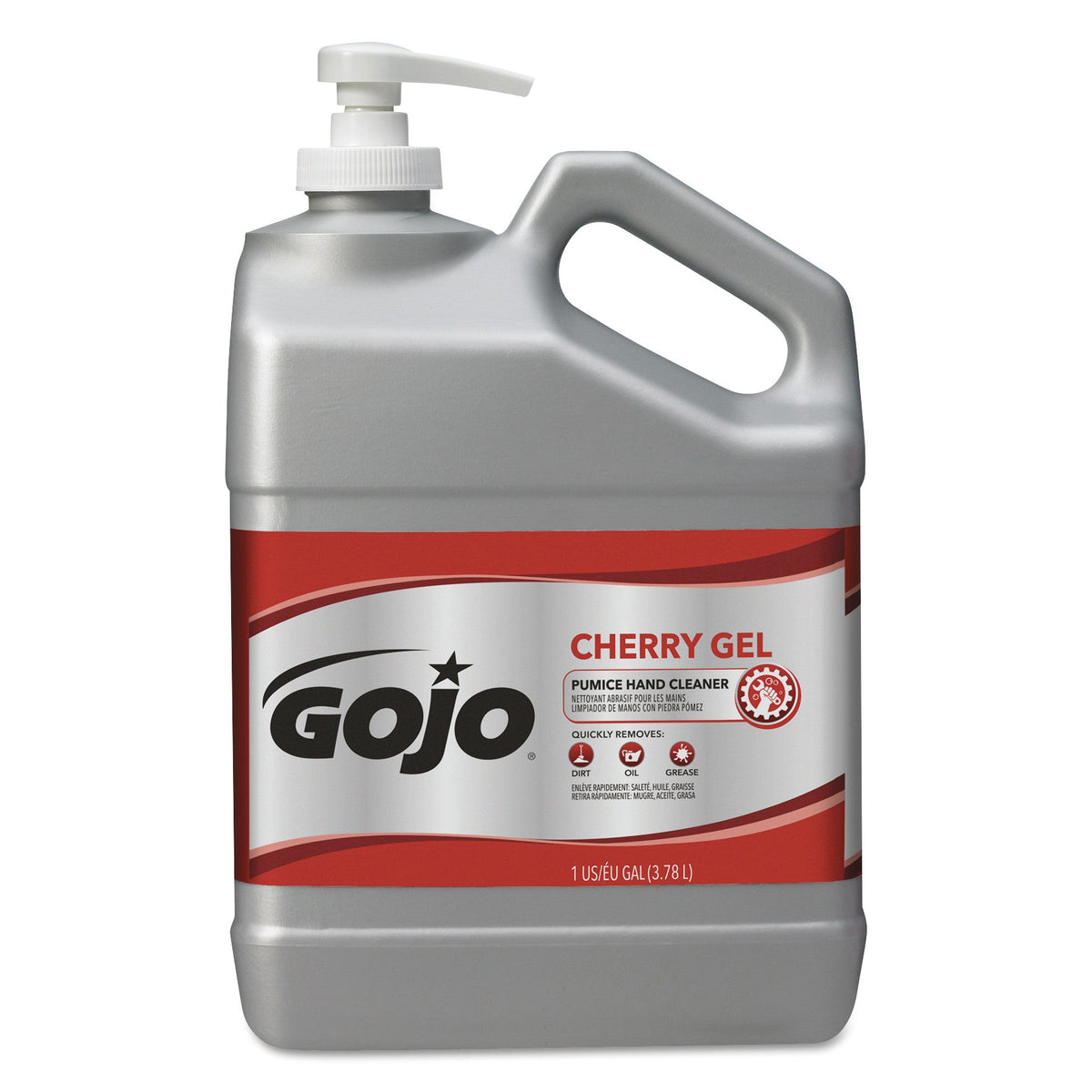 GOJO Cherry Gel Pumice Hand Cleaner, Cherry Scent, 1 gal Bottle, 2/Carton