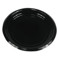 Boardwalk Hi-Impact Plastic Dinnerware, Plate, 9" dia, Black, 500/Carton