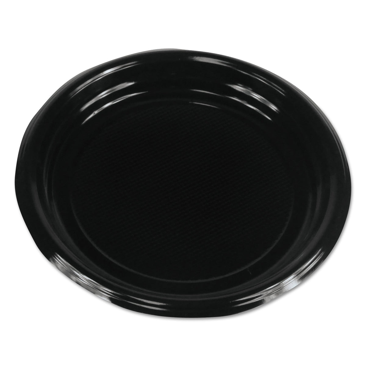 Boardwalk Hi-Impact Plastic Dinnerware, Plate, 9" dia, Black, 500/Carton