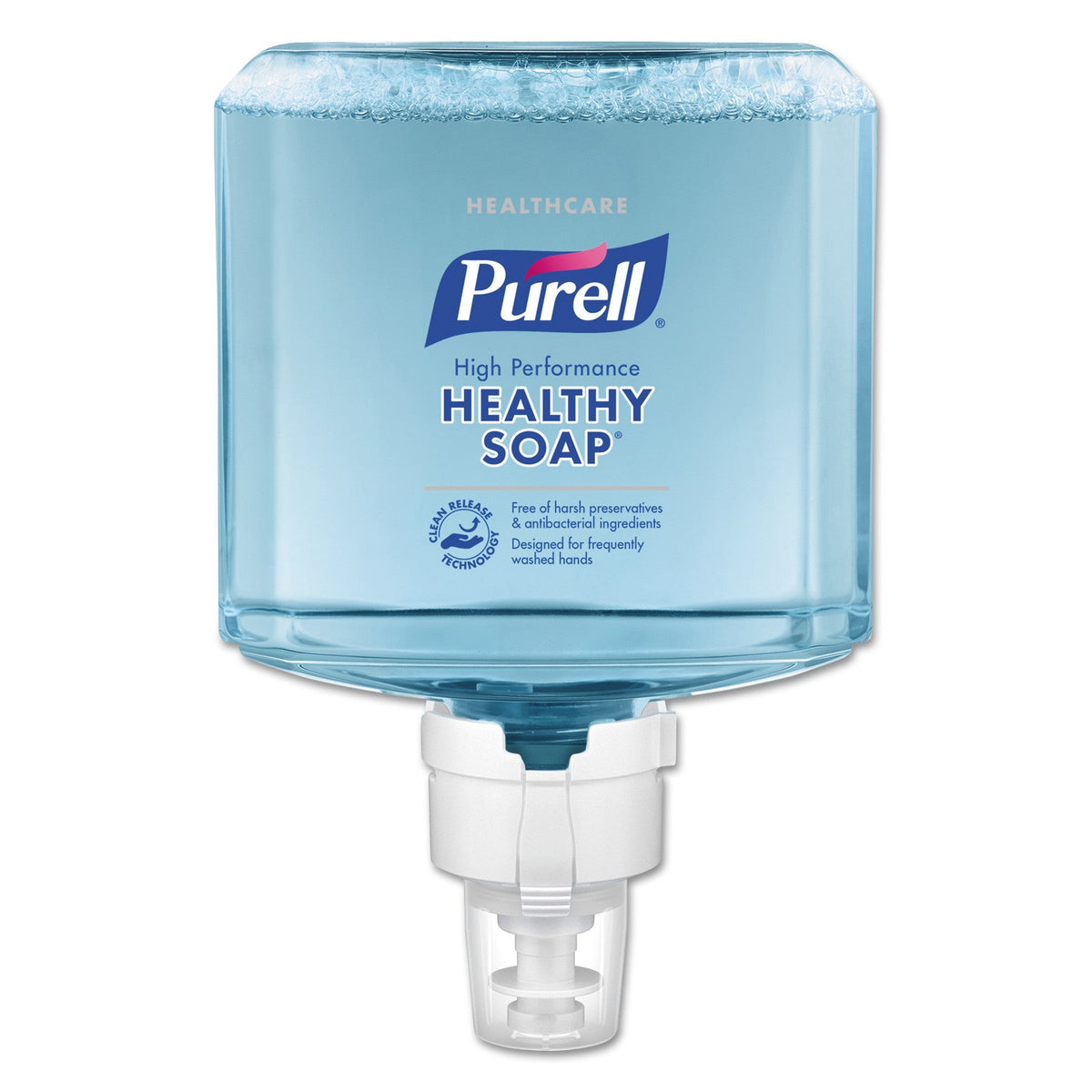 PURELL CLEAN RELEASE Technology (CRT) HEALTHY SOAP High Performance Foam, For ES8 Dispensers, Fragrance-Free, 1,200 mL, 2/Carton