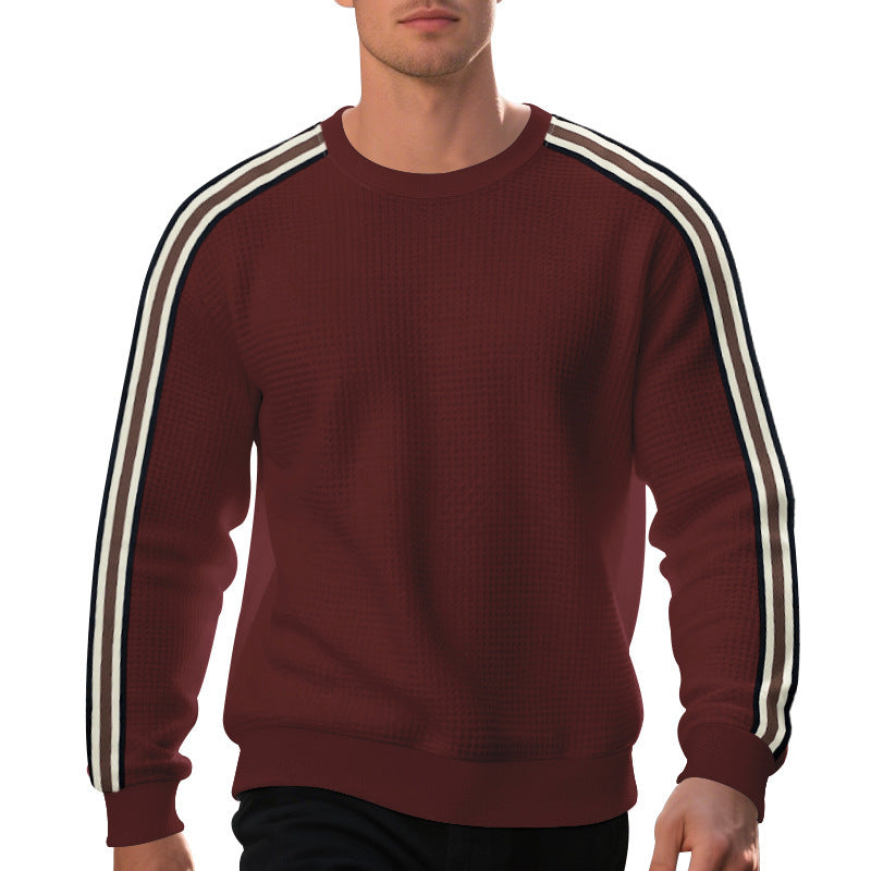 Men’s Loose Round Neck Pullover Sweater – Lightweight Long Sleeve