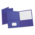 Oxford Leatherette Two Pocket Portfolio, 8.5 x 11, Purple/Purple, 10/Pack
