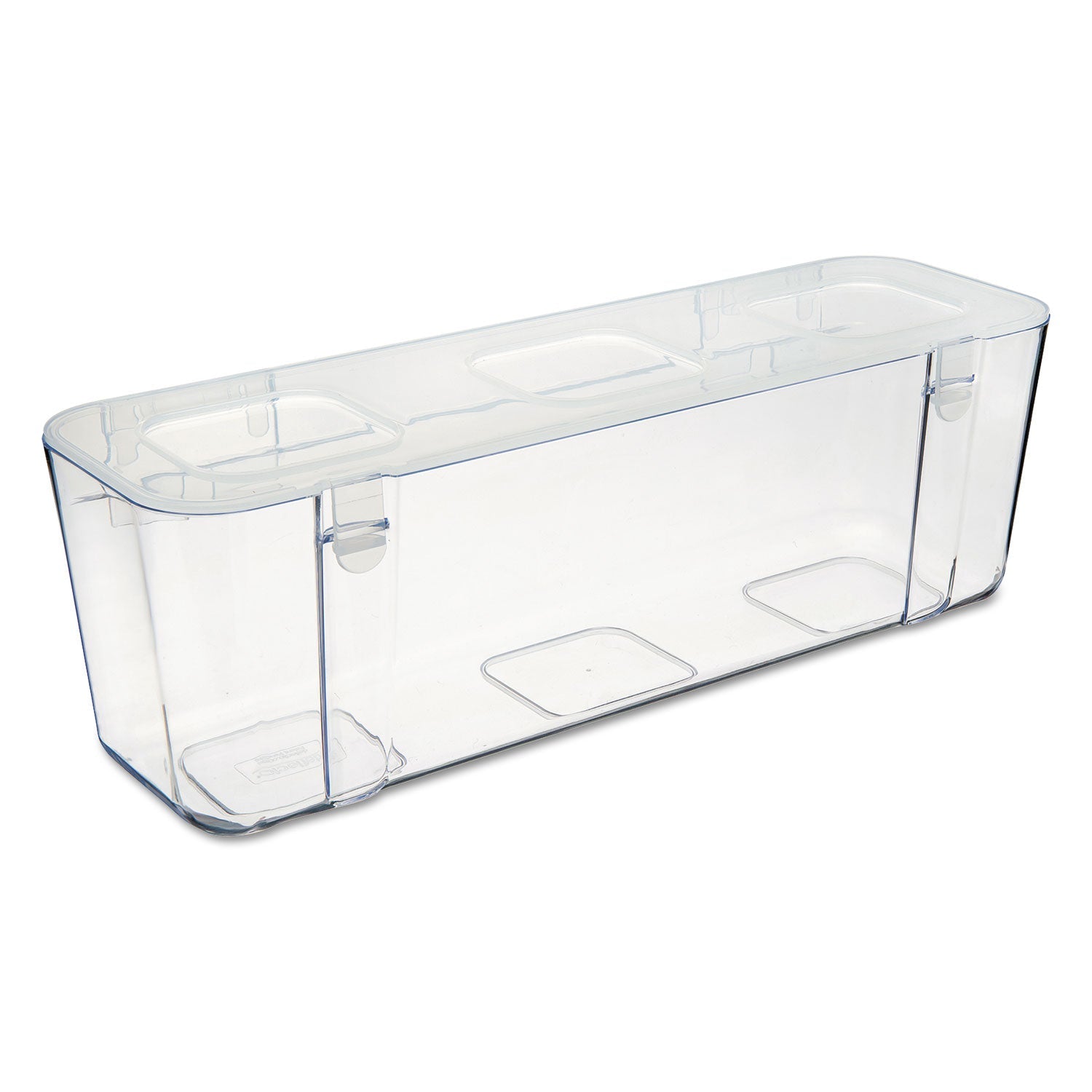 deflecto Stackable Caddy Organizer, Large, Plastic, 13.24 x 4 x 4.38, White