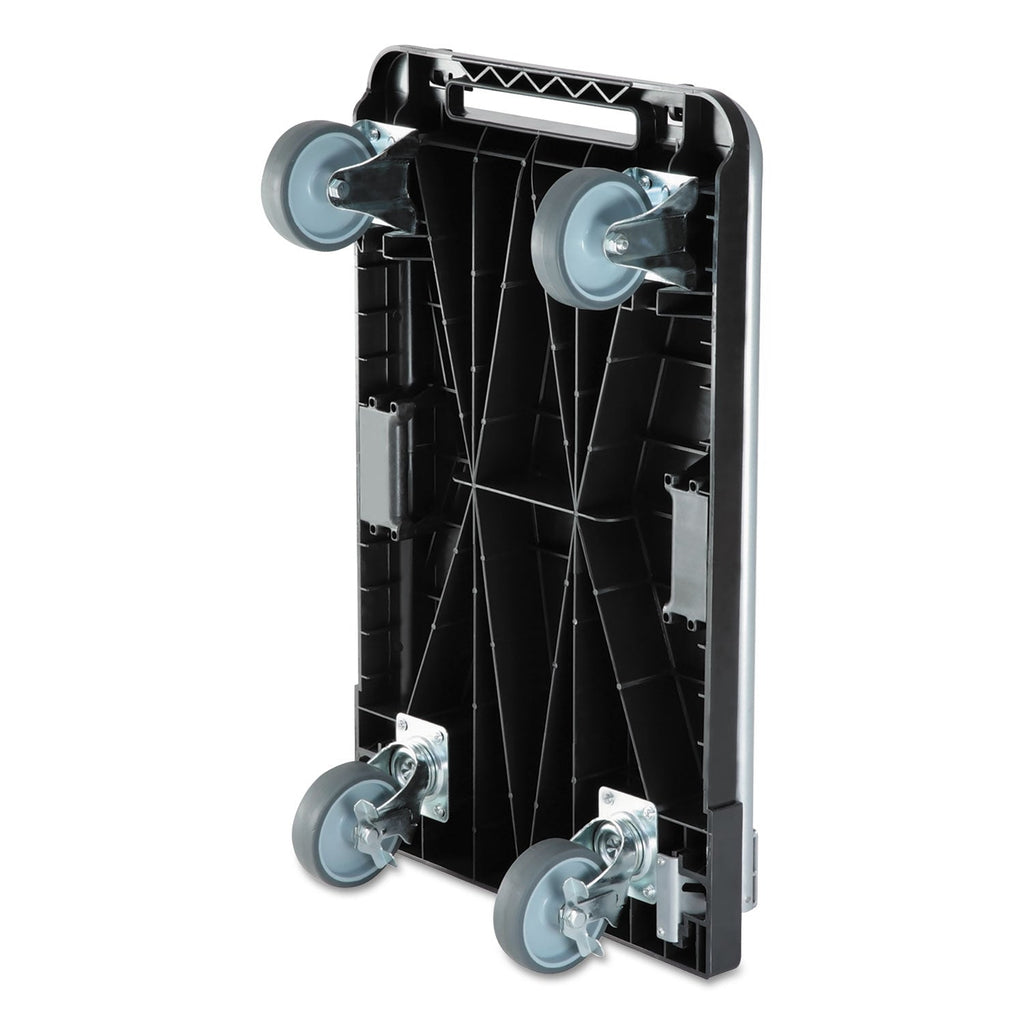 deflecto Heavy-Duty Platform Cart, 500 lb Capacity, 21 x 32.5 x 37.5, Black