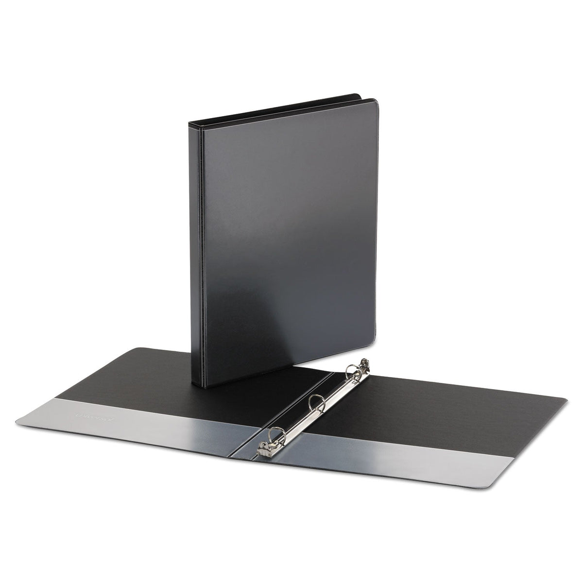 Universal Economy Round Ring View Binder, 3 Rings, 0.5" Capacity, 11 x 8.5, Black
