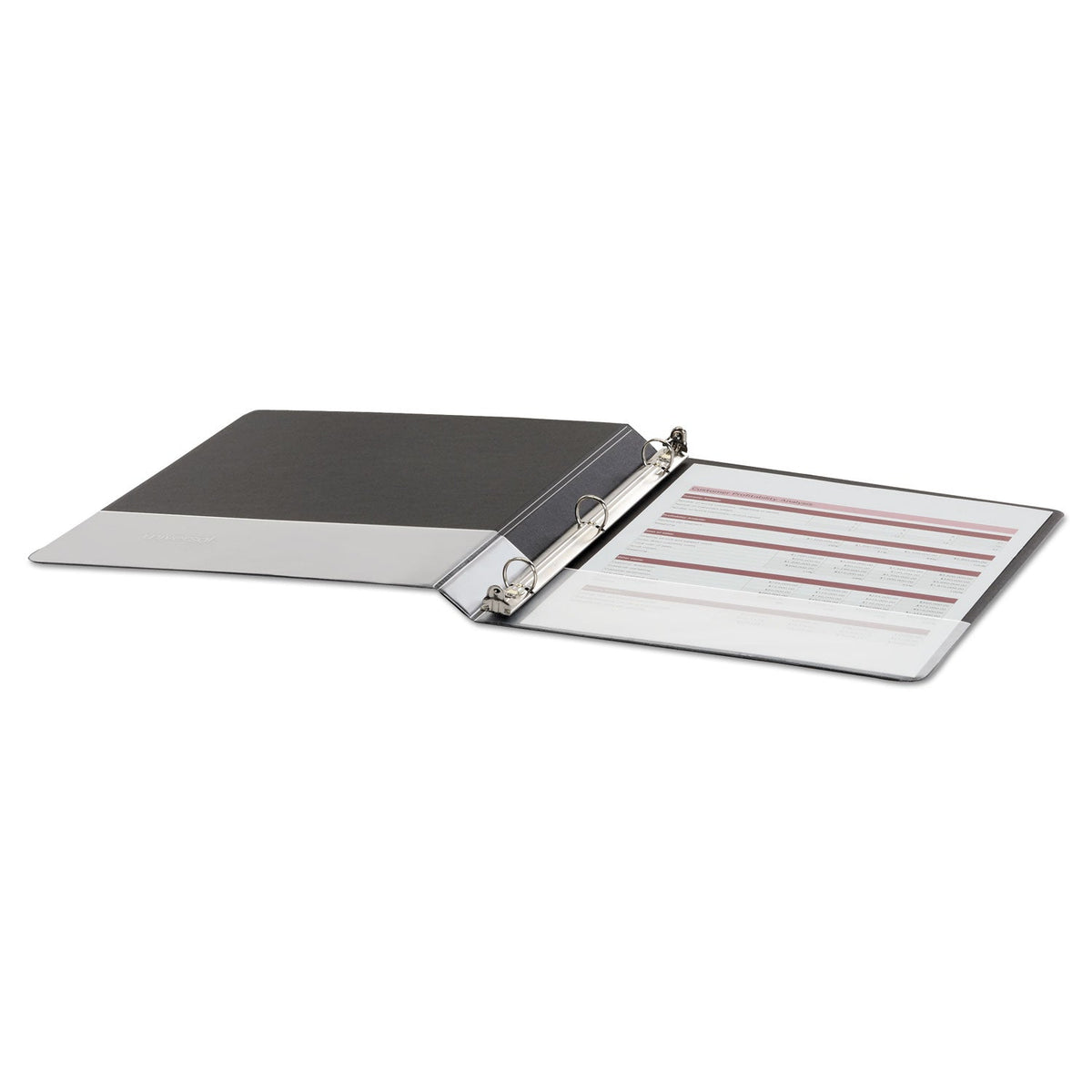 Universal Economy Round Ring View Binder, 3 Rings, 0.5" Capacity, 11 x 8.5, Black