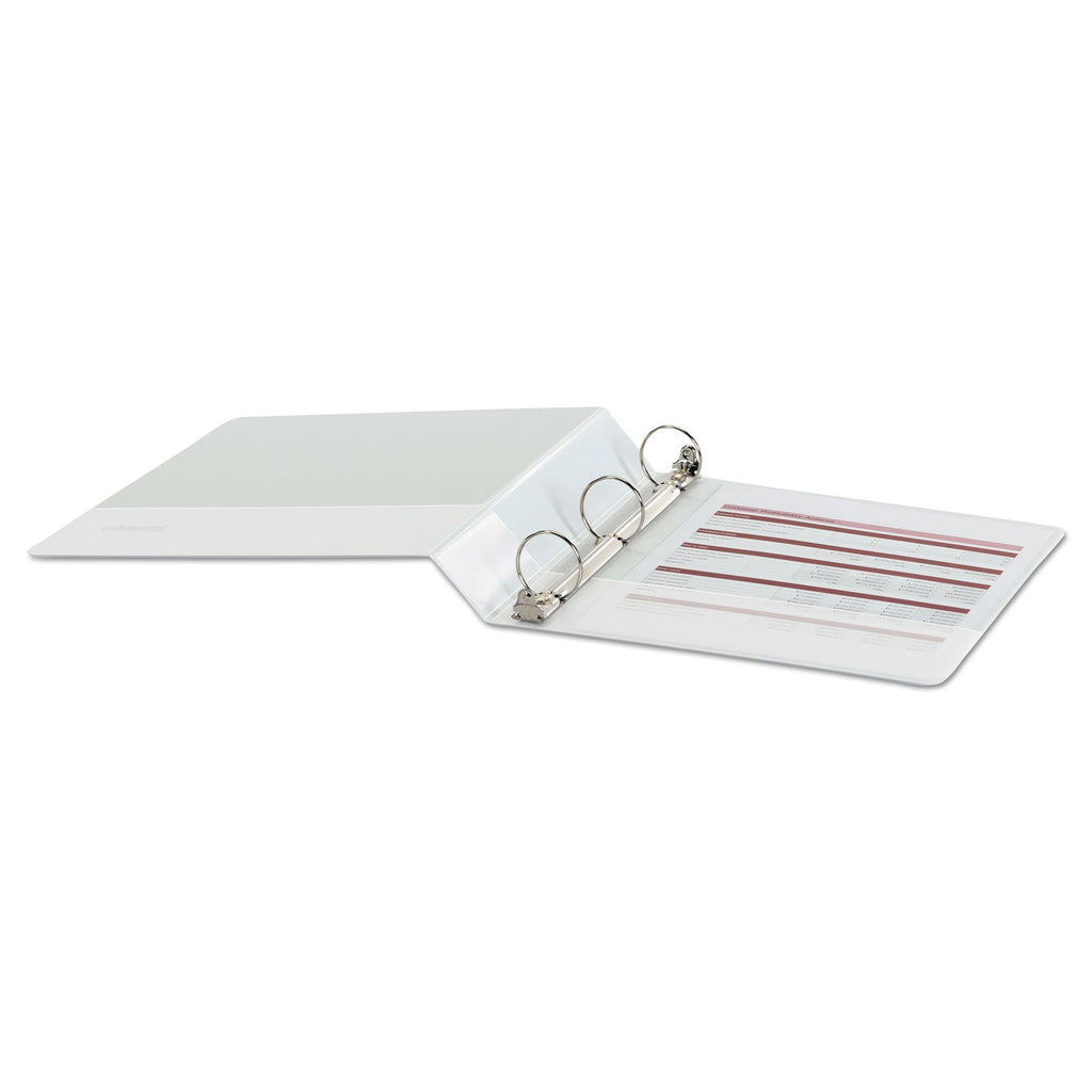Universal Economy Round Ring View Binder, 3 Rings, 1.5" Capacity, 11 x 8.5, White, 6/Pack