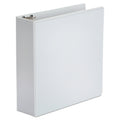 Universal Economy Round Ring View Binder, 3 Rings, 3" Capacity, 11 x 8.5, White, 6/Pack