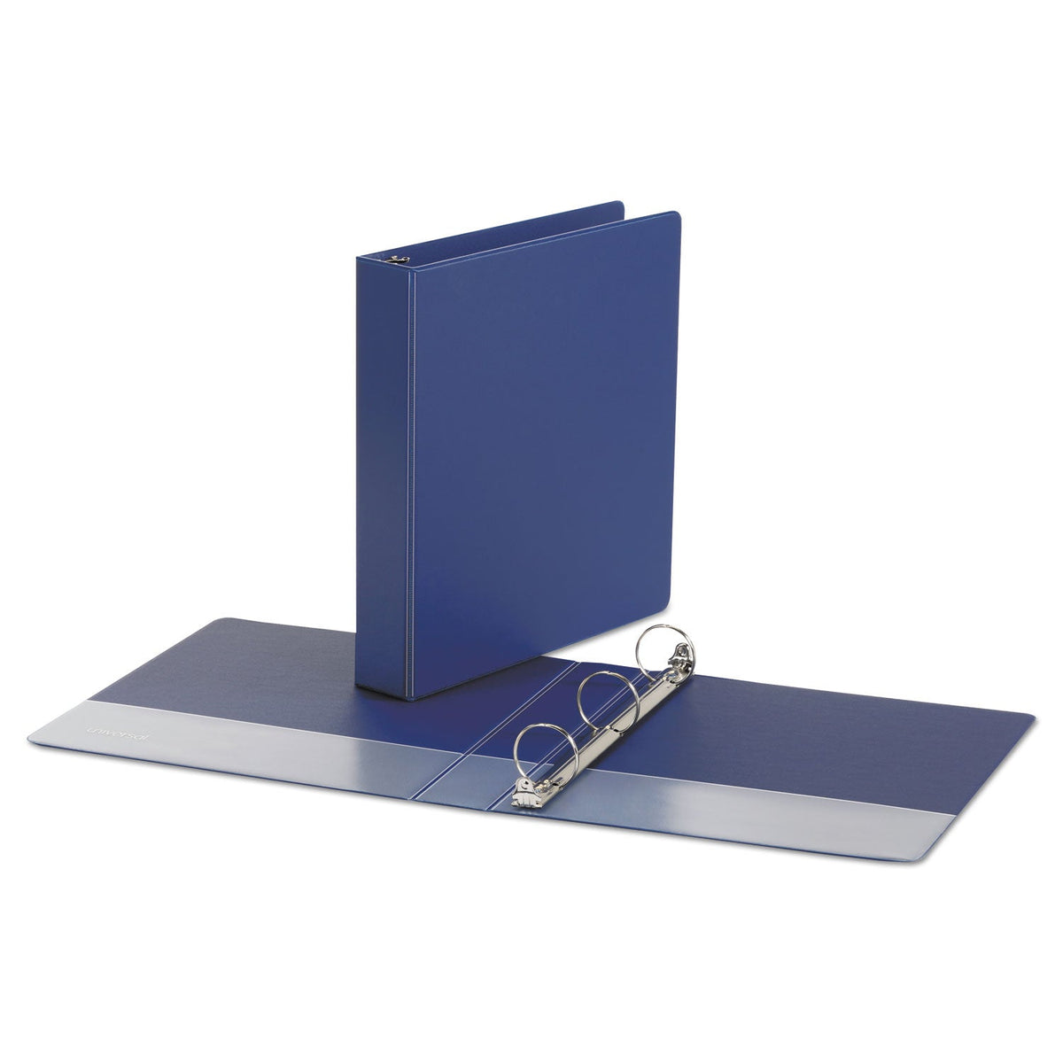 Universal Economy Non-View Round Ring Binder, 3 Rings, 1.5" Capacity, 11 x 8.5, Royal Blue